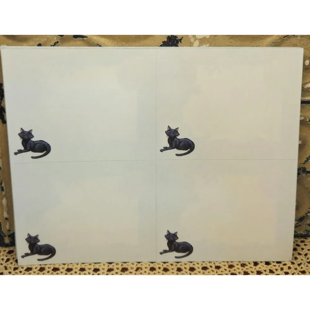 NOS Gibson Blank Halloween Party Announcement Cards 25 Sheets of 4 Each